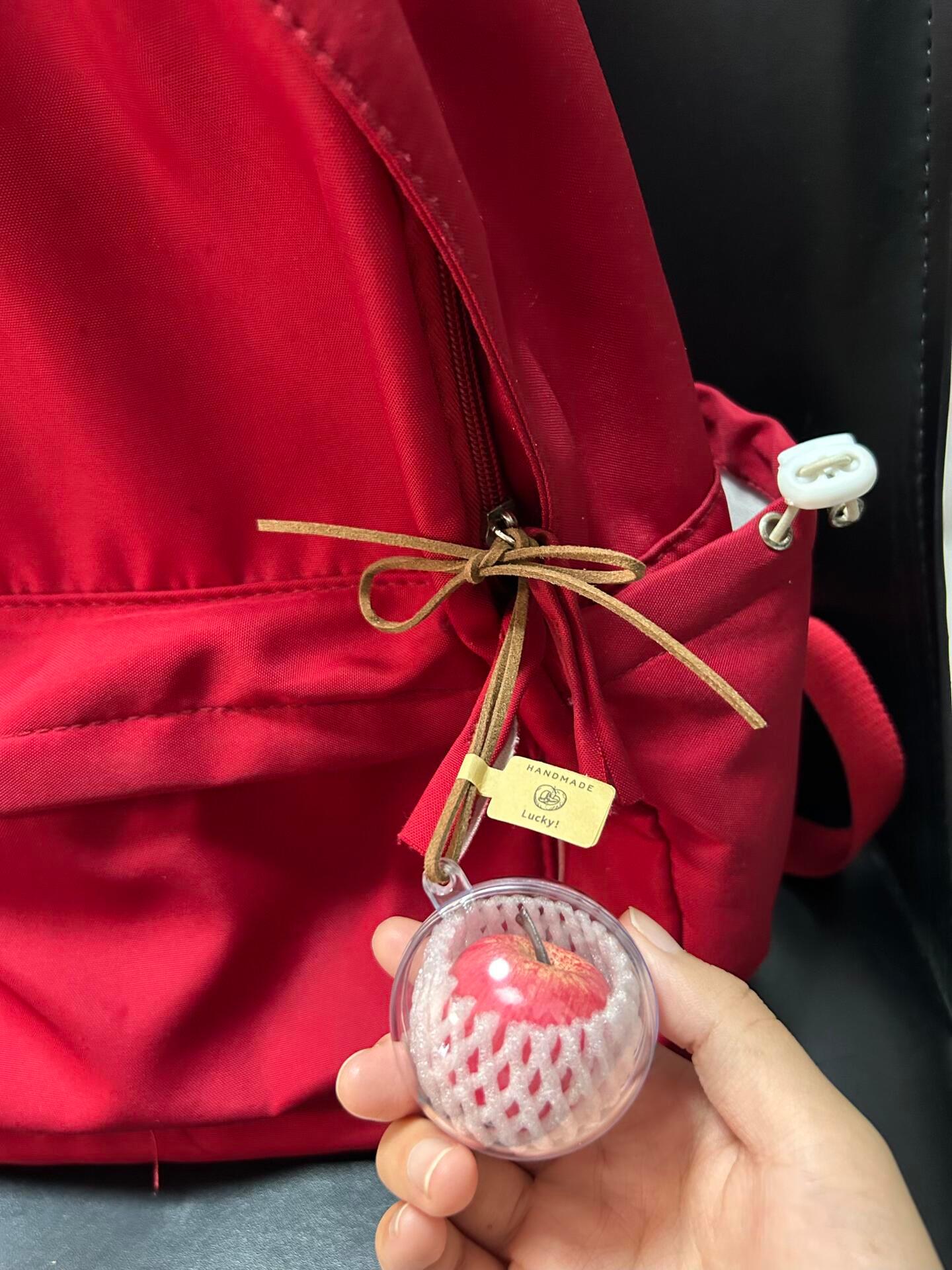小苹果包挂有种生命力很旺盛的美🍎家人们！发现一个治愈小物👉苹果挂件挂在包包上