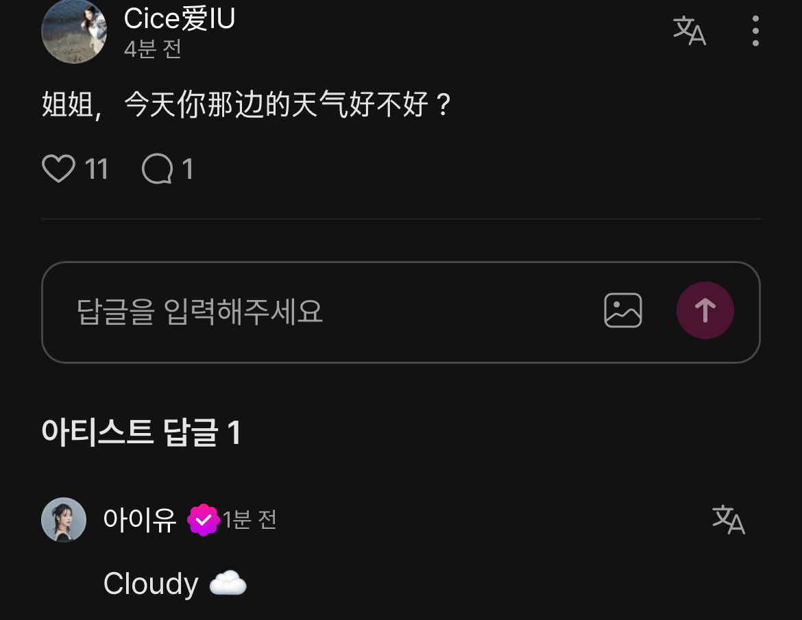 爱娜：姐姐，请问21世纪大君夫人的新宣传什么时候能看到呢？ 真的很期待😆IU：