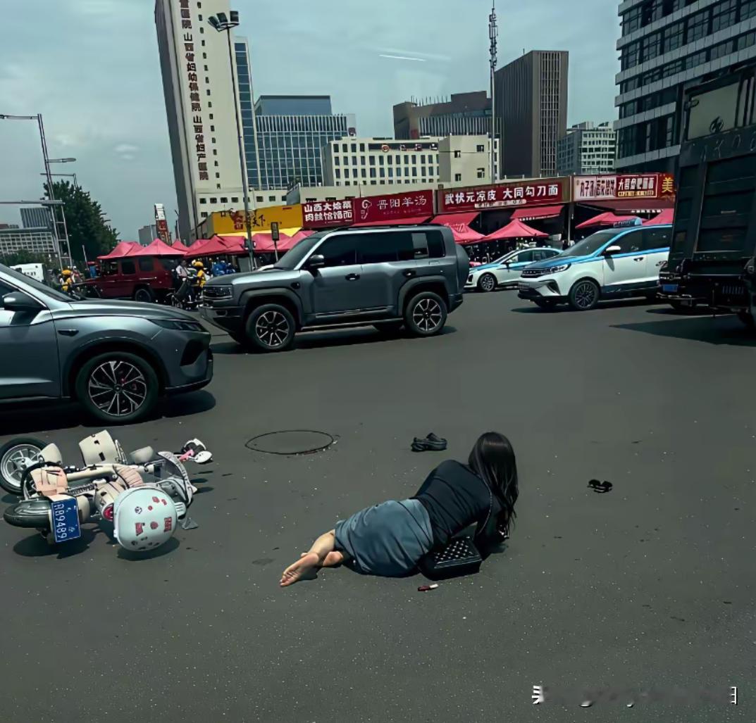 朋友们，如果你们骑行的路上遇到前面有女孩子摔倒了，你们扶不扶？
我是不敢扶！
为