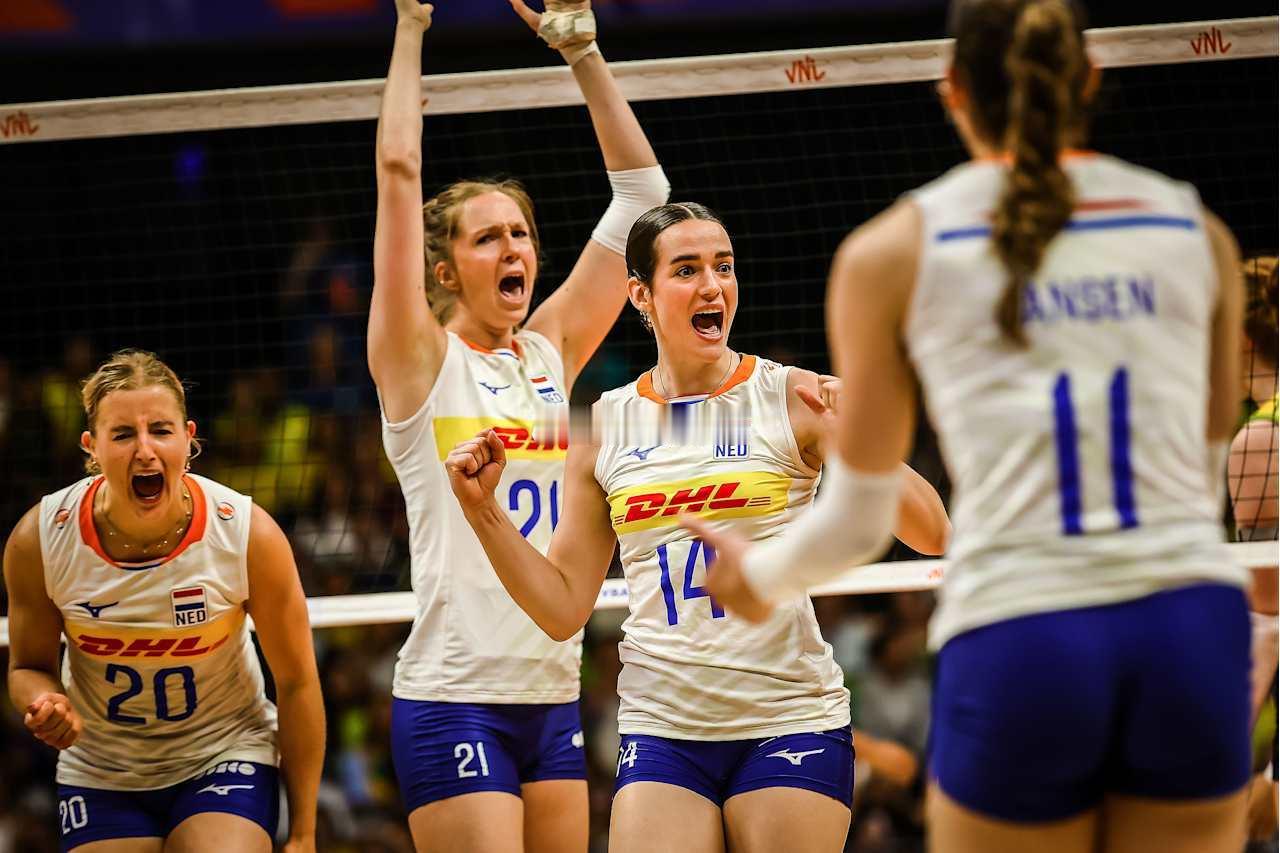 2026年世界女排联赛巴西巴西利亚站，荷兰女排3-0（25-20 25-19 2