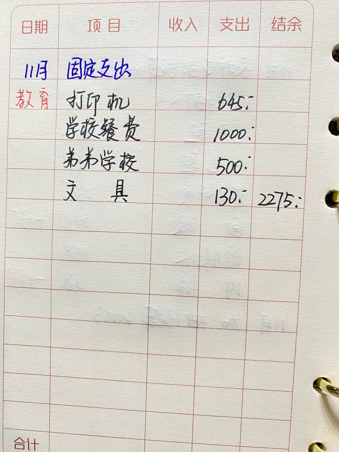 预算已经告急的11月