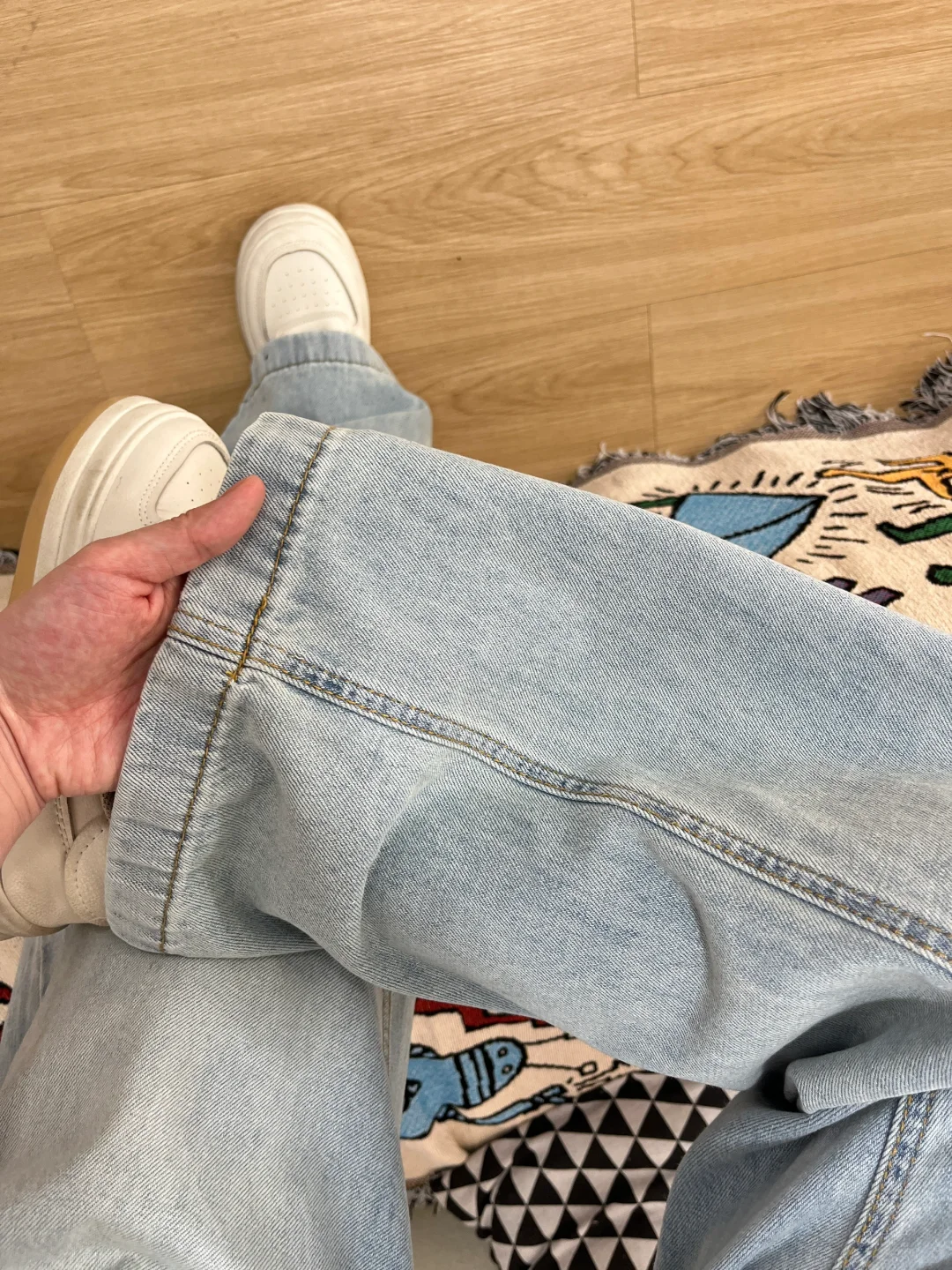 真的爱惨了这种宽松遮肉的牛仔裤🥹‼️