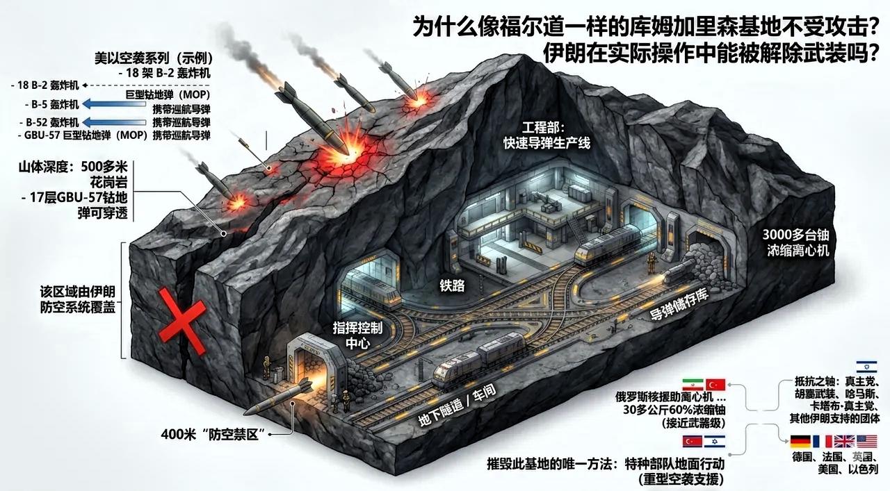 伊朗修建了位于地下 500 米的隧道，并将其称为“导弹地铁系统”。
 
这套地下