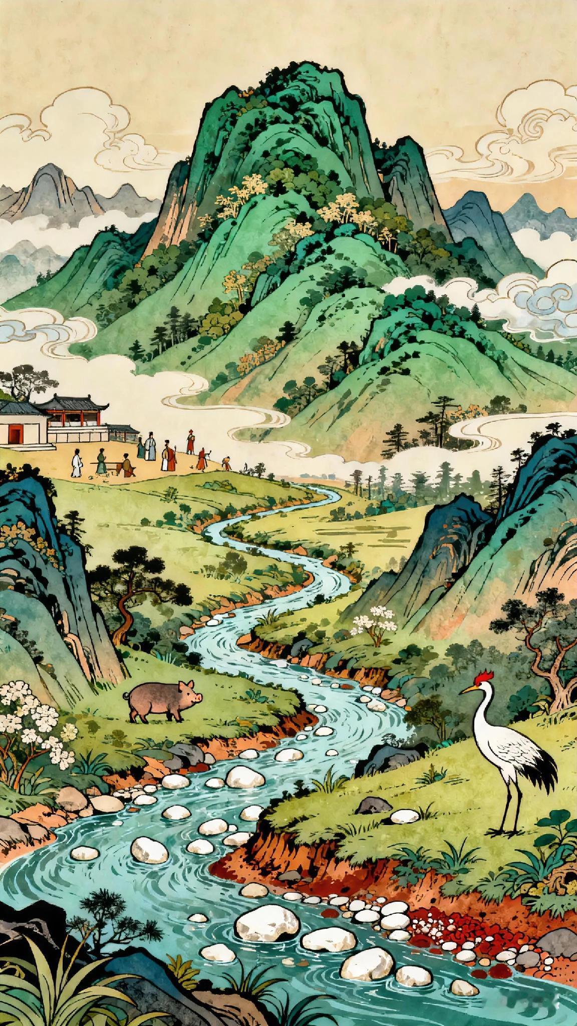 南方第二列山系的首座山叫作柜山，西边临近流黄鄄氏国和流黄辛氏国。

向北可以望见