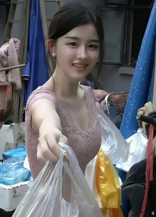 万万没想到，这么漂亮的女孩竟然在这里卖菜！ 
