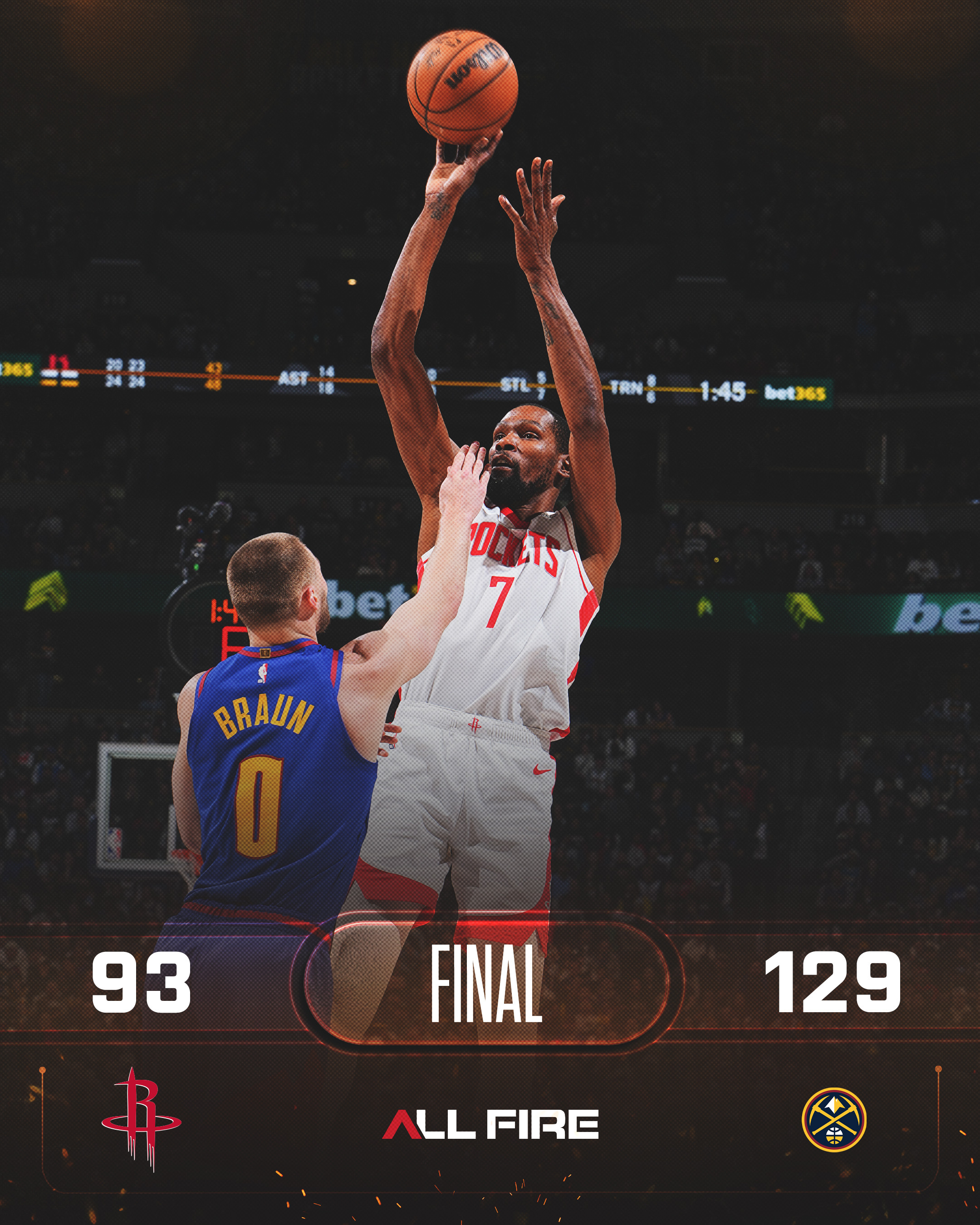 好家伙，火箭被虐成这样...火箭vs掘金NBA