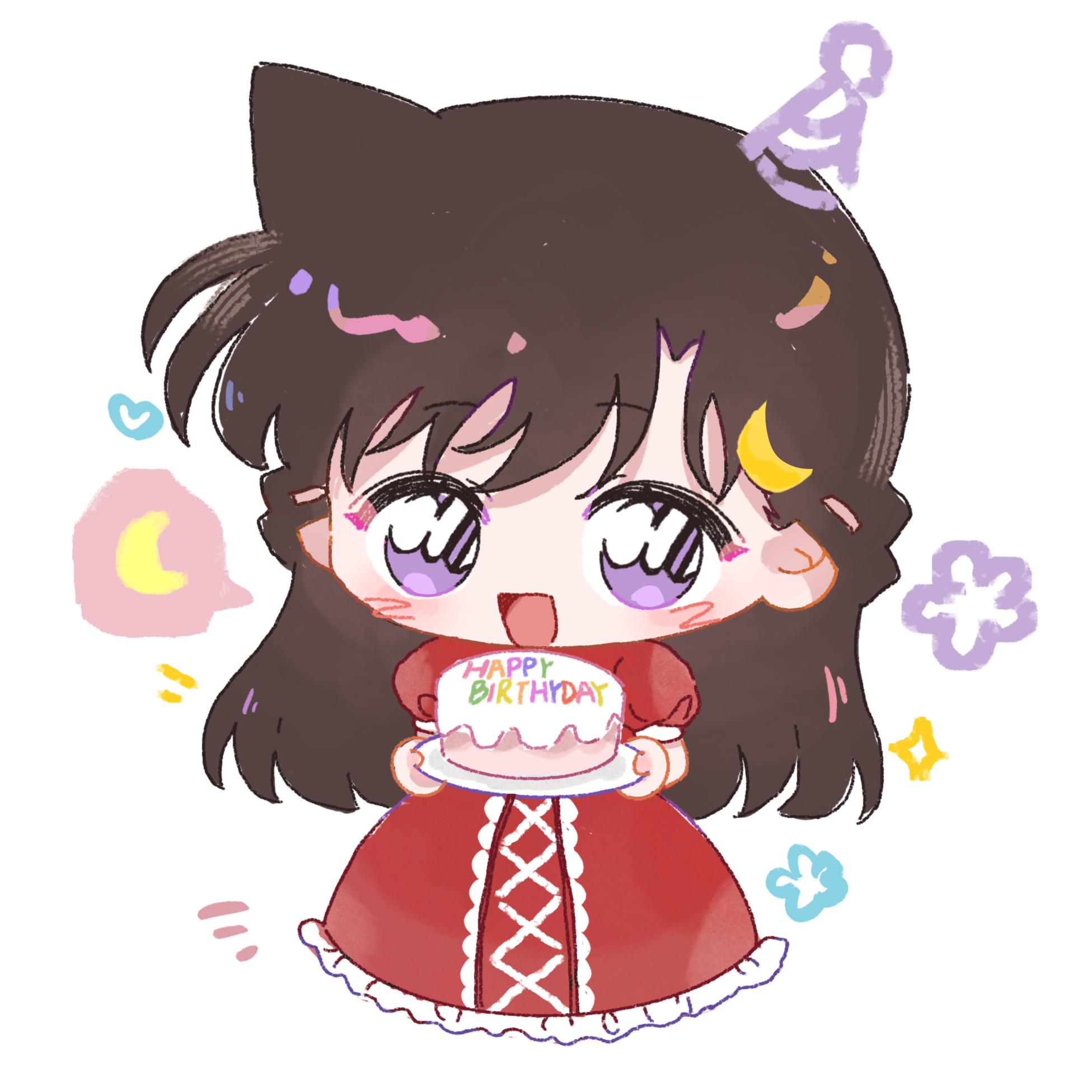 #毛利兰[超话]#🌙#毛利兰# 搓一只露露祝月兮酱生日快乐！🎂🎉 ​​​
