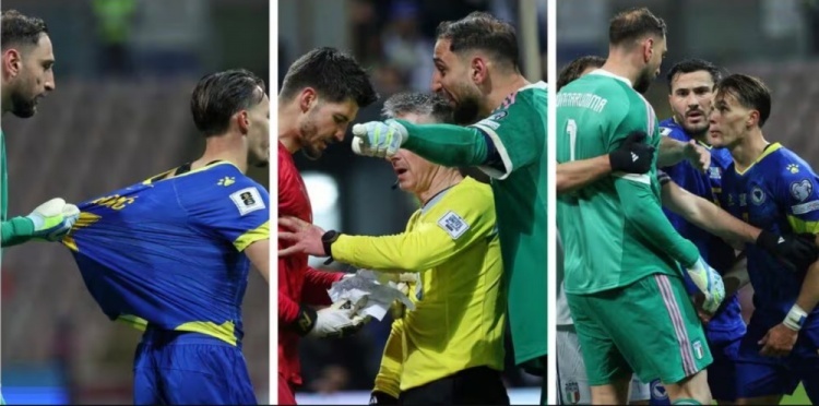 球童偷了多纳鲁马的小抄国际足球  破案了！世界杯附加赛决赛，意大利点球大战负于波