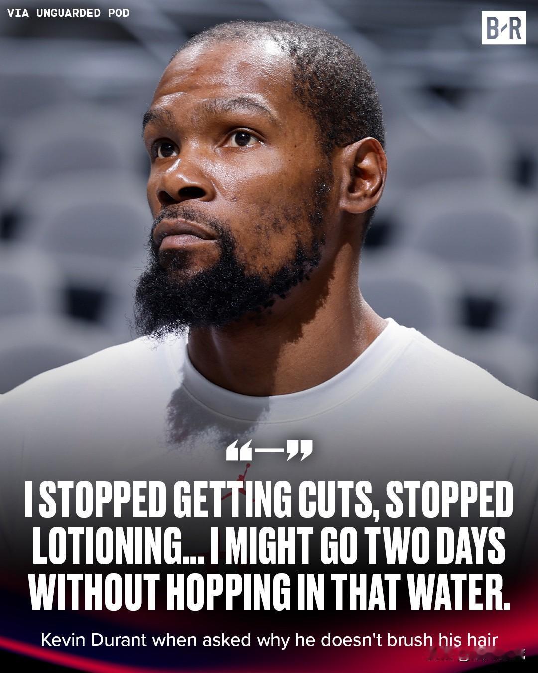 有些吃惊，没想到杜兰特原来是这样“不拘小节”的人，[捂脸]

美媒报道杜兰特在接