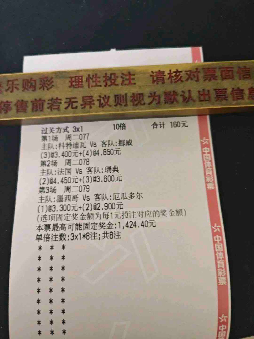 恭喜店内好兄弟 拿下进球数 稳稳的每日足球推荐世界杯