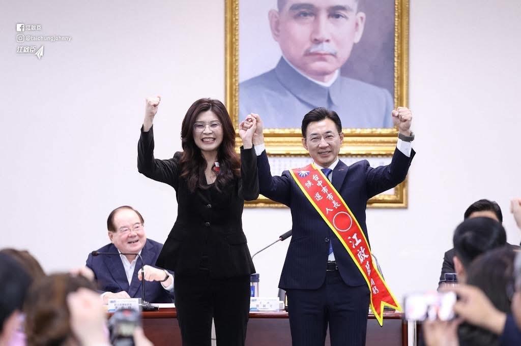 台中市长参选人江启臣今（1日)在脸书发文表示，今天我正式获得国民党中常会提名，正