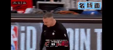 VS 猛龙   
“TMD！领先球不会打！”猛龙主教练愤怒叫暂停，米球王连得5分