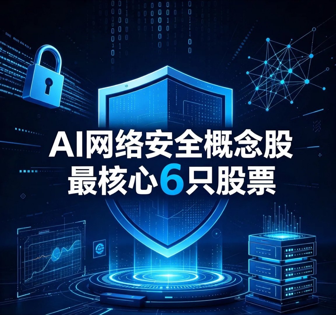 AI网络安全概念股最核心6只股票1、奇安信（688561）政企网安国家队，终端安