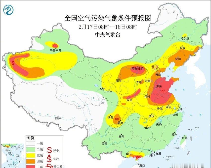 大年夜全国各地烟花爆竹“狂轰滥炸”，空气质量指数图上五颜六色的年味十足。今年由于