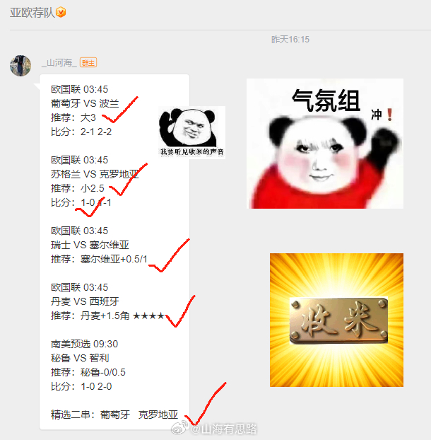 今日赛事公推分享昨日群内5中4 小三串拿下[给力][给力][给力]欧国联 01: