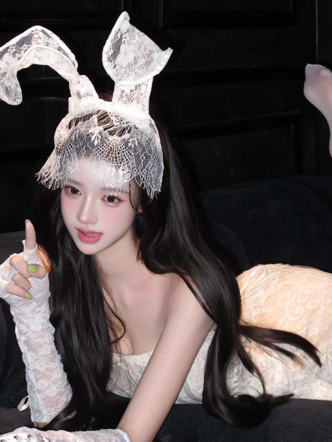 纯欲蕾丝小兔 ₍ᐢ..ᐢ₎♡