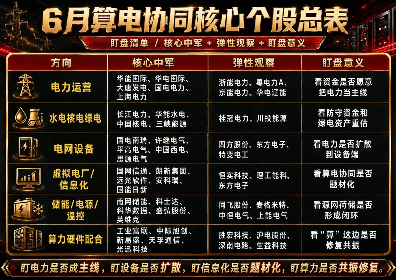 算电协同，6月A股怎么盯？6月A股有一条线，我认为必须重点盯。它不是单纯的CPO