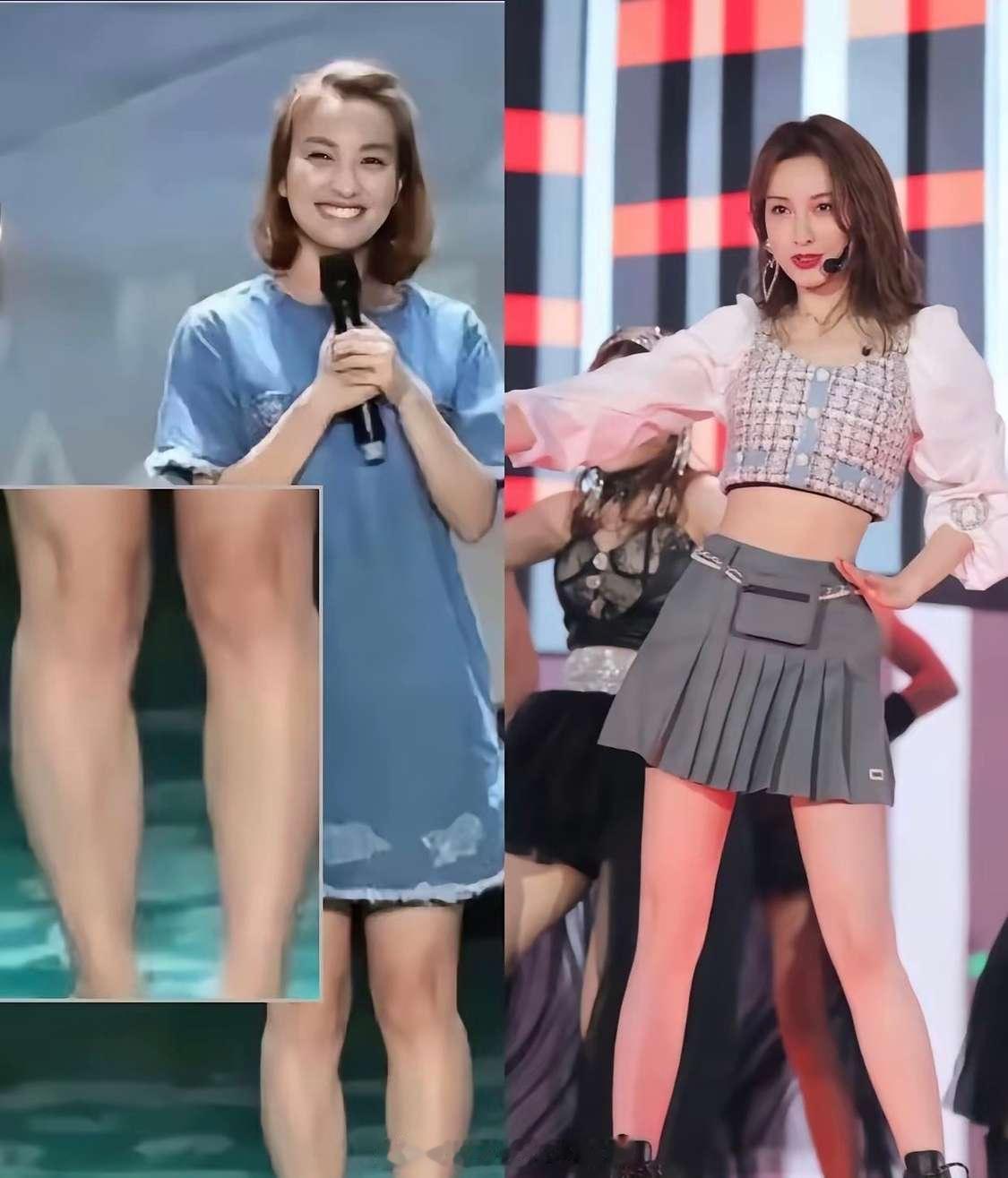 吴昕在腿上是真的下功夫了，以前小腿是肌肉腿，现在直接瘦成了腿精本精。 
