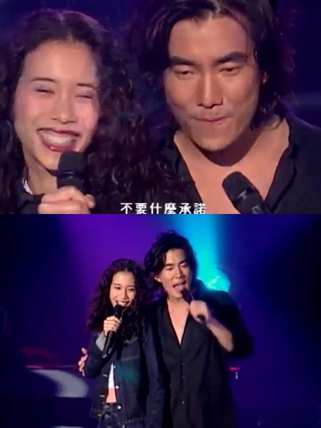 #莫文蔚任贤齐再现爱我爱我# 在莫文蔚武汉站，和任贤齐合唱《爱我爱我》2024版