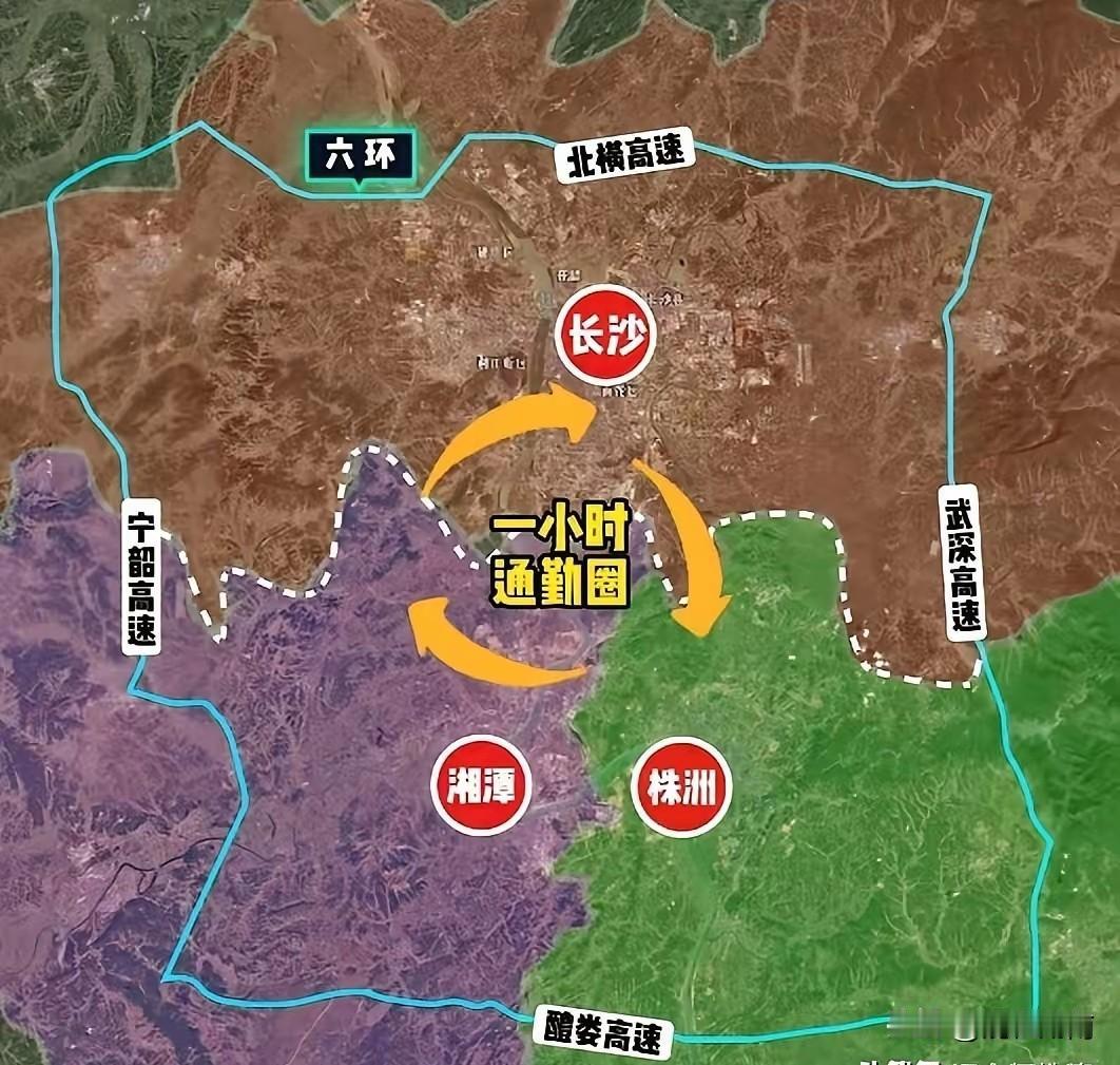 长沙建设六环线，把株洲，湘潭包括进去了，意欲何为？
长沙这波修六环线直接把株洲湘