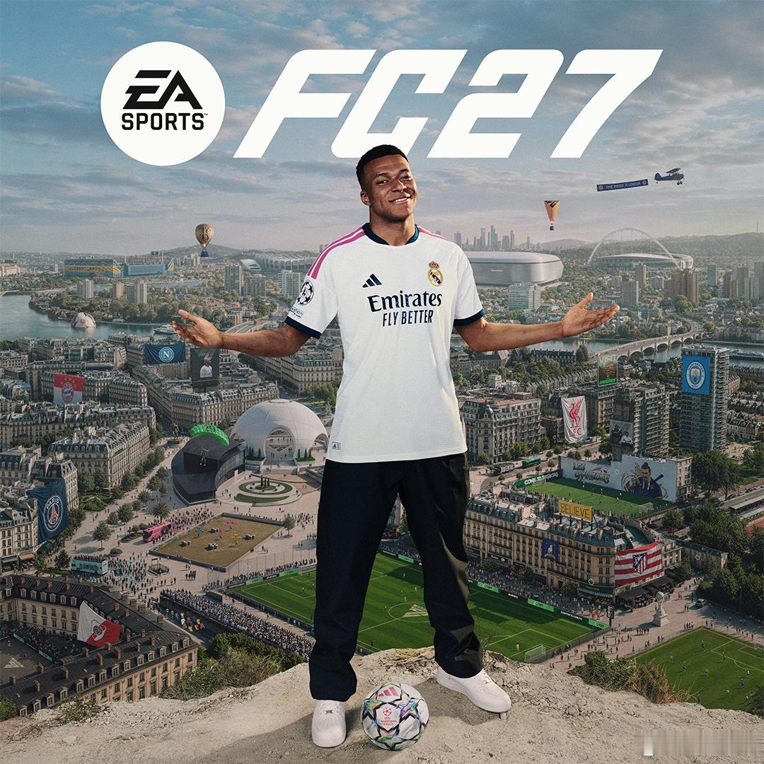 EA SPORTS FC 27标准版封面正式公布。依旧是姆巴佩！FC27