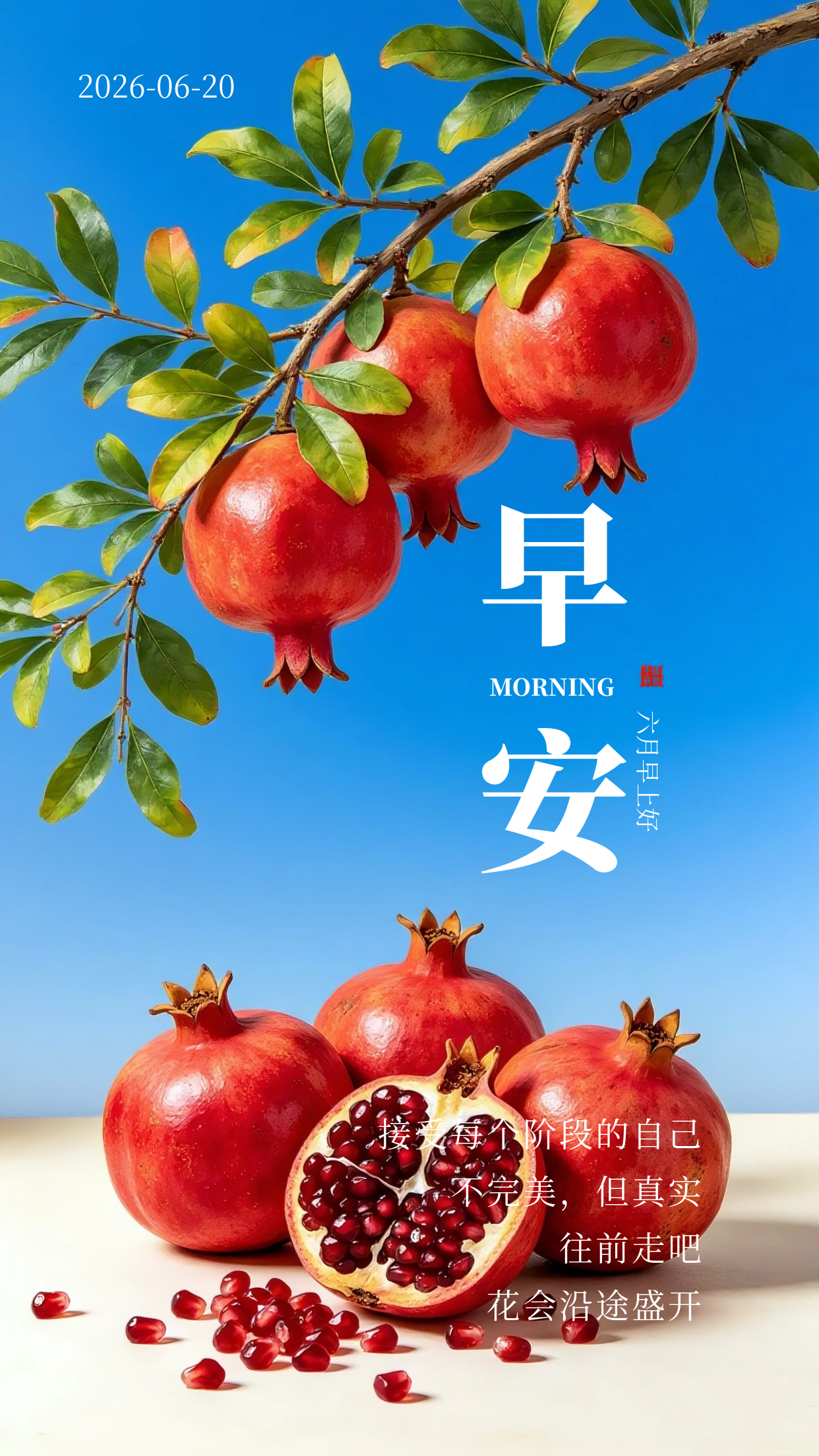 2026.6.20周六早安祝福海报壁纸拿图吱一声噢～ 