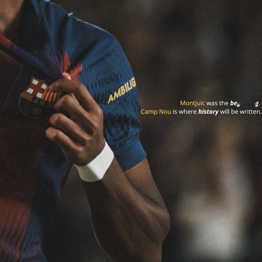 亚马尔更换了他在Instagram上的头像： 蒙锥克球场是起点。 诺坎普球场将是