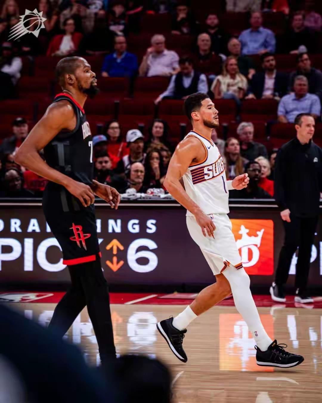 nba 杜兰特26+10+三分绝杀！火箭赛季三杀太阳 申京缺阵 布克27分杜兰特