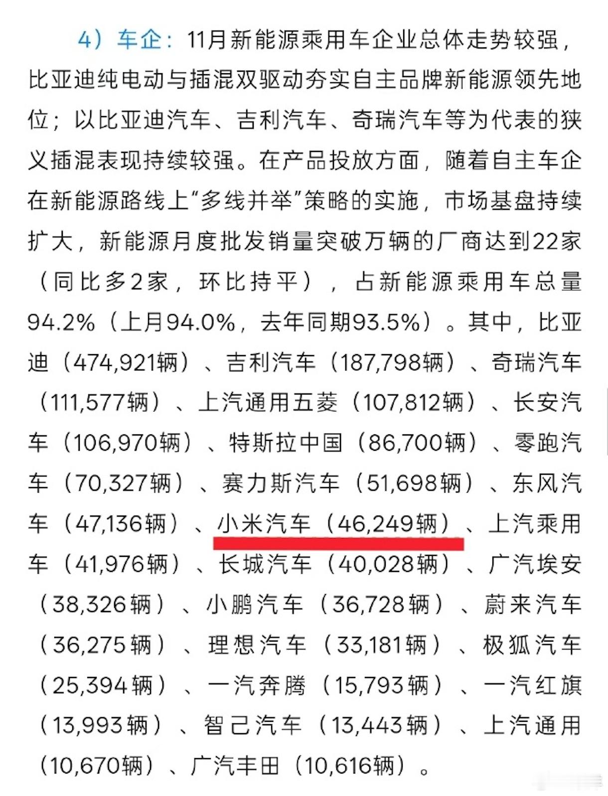小米汽车轻描淡写“交付超4万”，乘联会数据直接揭开老底46349台， 合着这是手