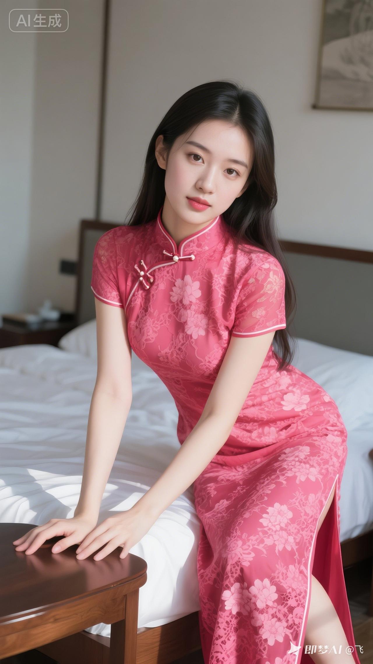 优雅旗袍，尽显东方韵味，柔美动人。