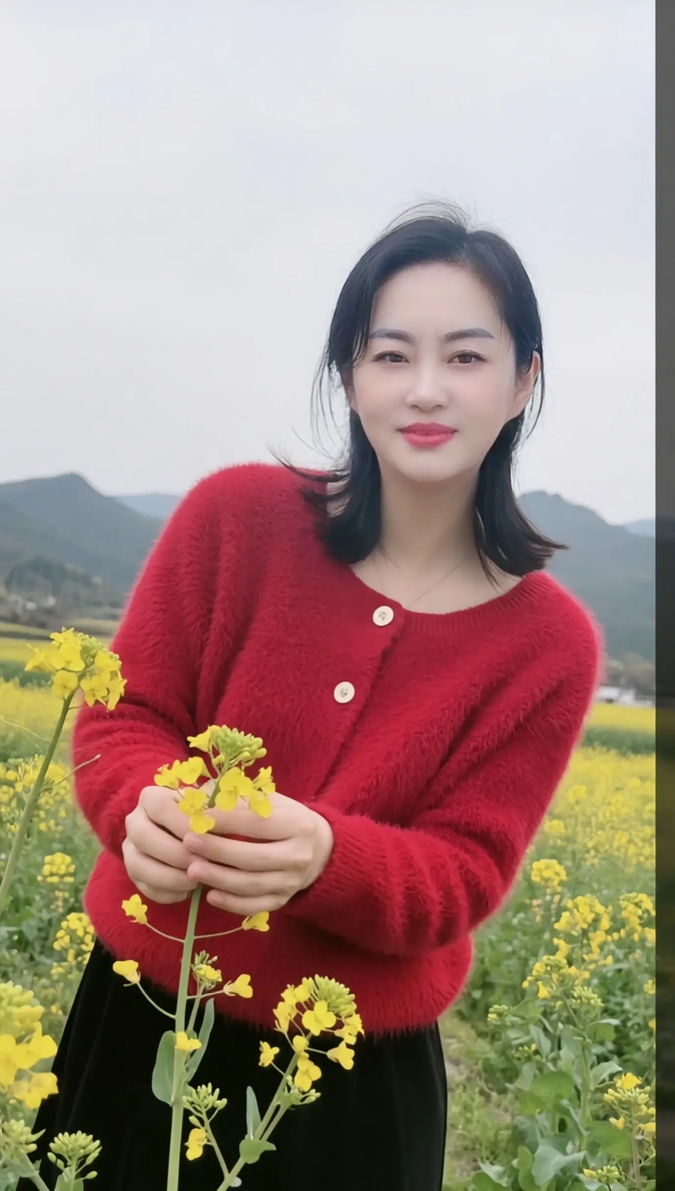 AI田园生活照 随变ai随便玩  油菜花拍照
