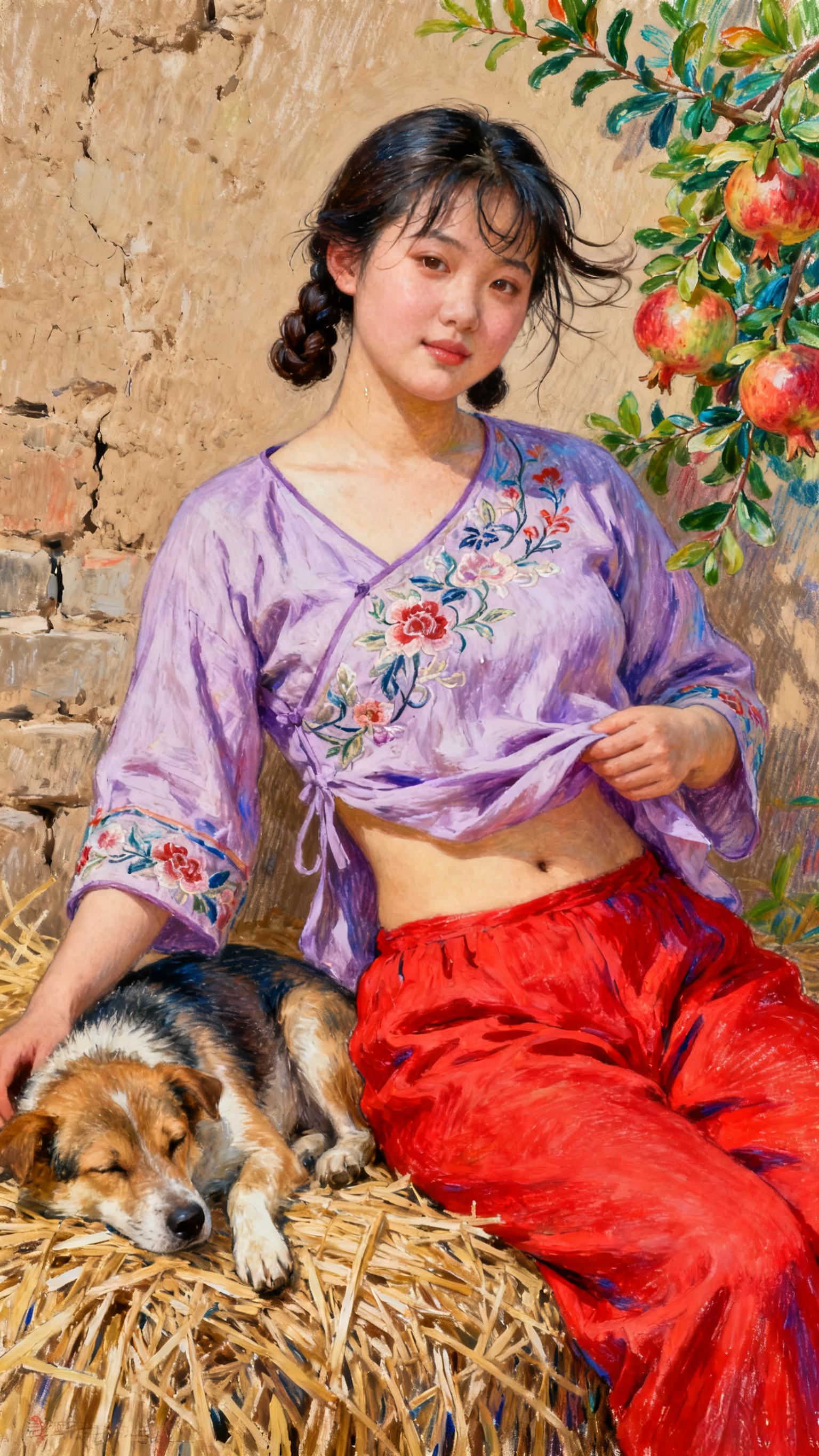 画中游 清闲自在 石榴