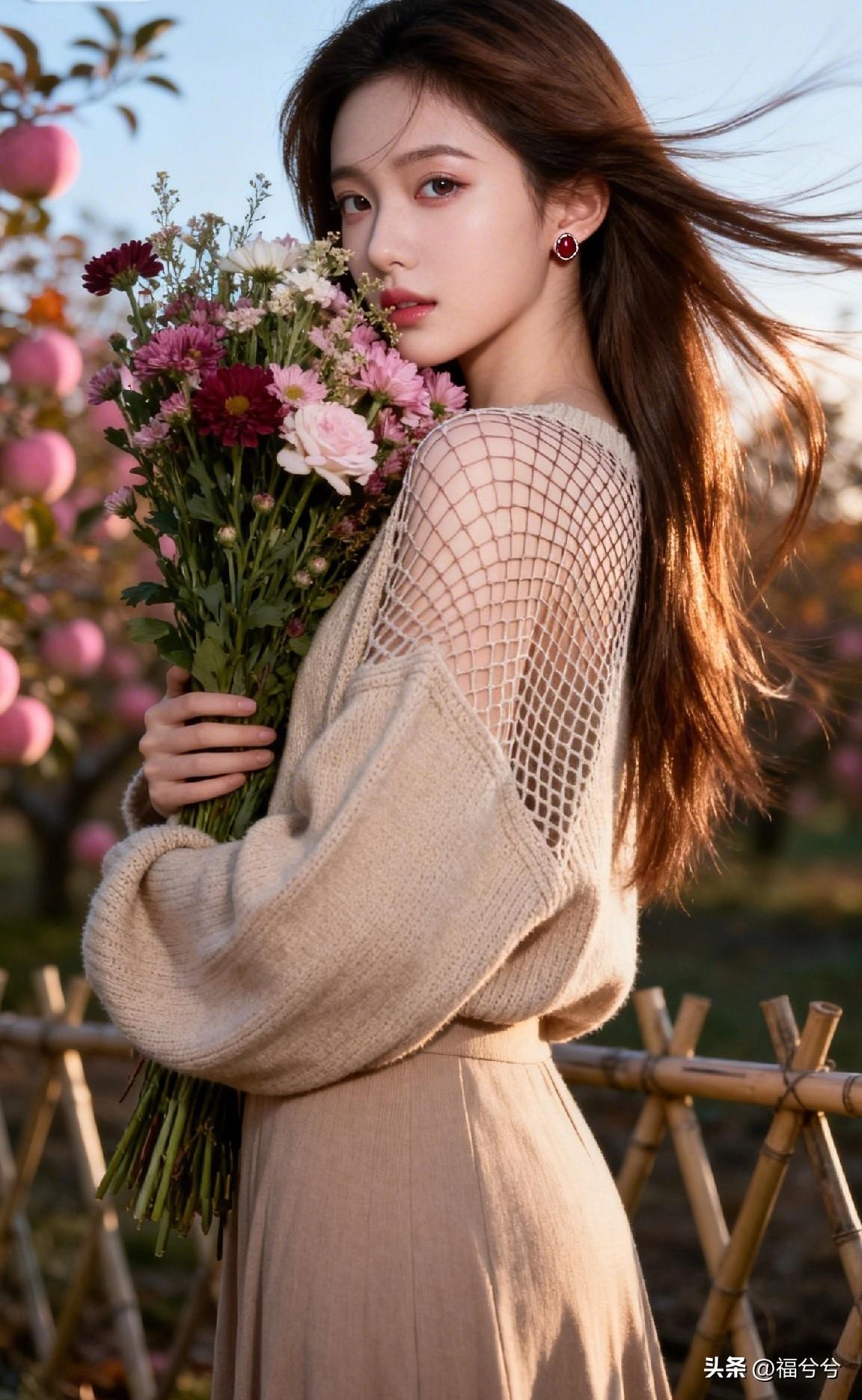 今天太阳暖暖的，
傍晚的夕阳，像颗流心的溏心蛋。
跟他并排坐着看电视，
啥也不说