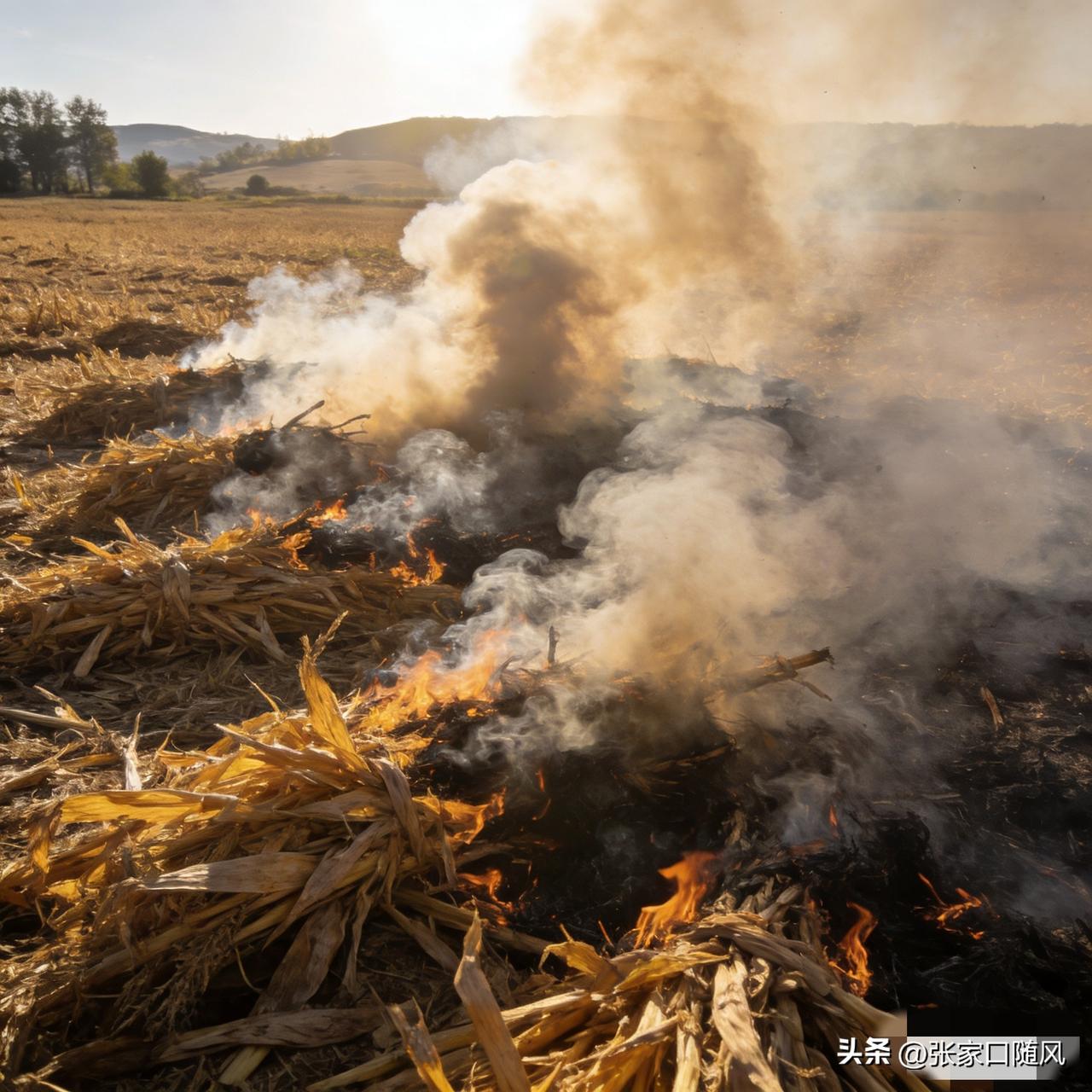 老家有焚烧秸秆的被罚了1000元，开始说罚五千。后来村书记和镇政府沟通，罚了10