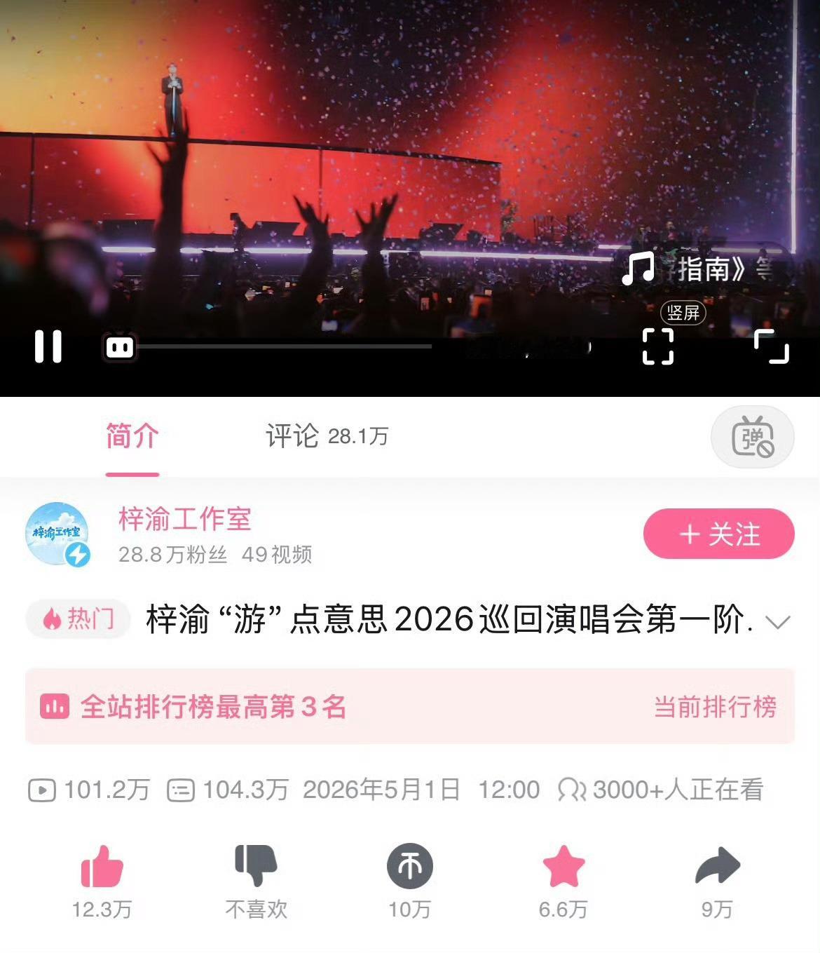 梓渝演唱会纪录片破双百万梓渝巡演纪录片双百万梓渝“游”点意思2026巡回演唱会纪
