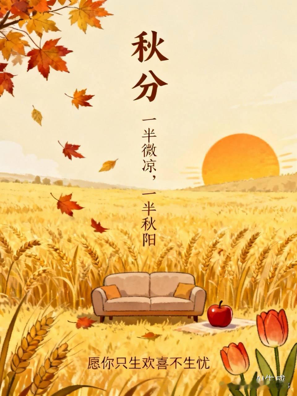 🌾²ᵒ²⁶/₀₉.₂₃ ᵕ̈ 𝑯𝒆𝒍𝒍𝒐 秋分
一半微凉🍃，一半秋