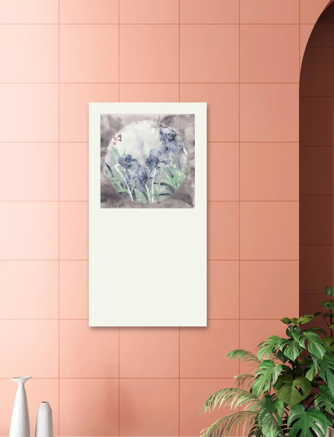 “鸢尾丹颜藏绿丛，多姿妩媚共春风。轻柔碧浪摇千影…中国画｜墨蓝鸢 王隆...