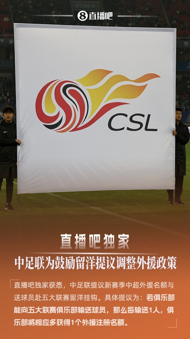 直播吧独家：#中足联提议外援政策和留洋挂钩#直播吧北京时间9月20日独家获悉，中