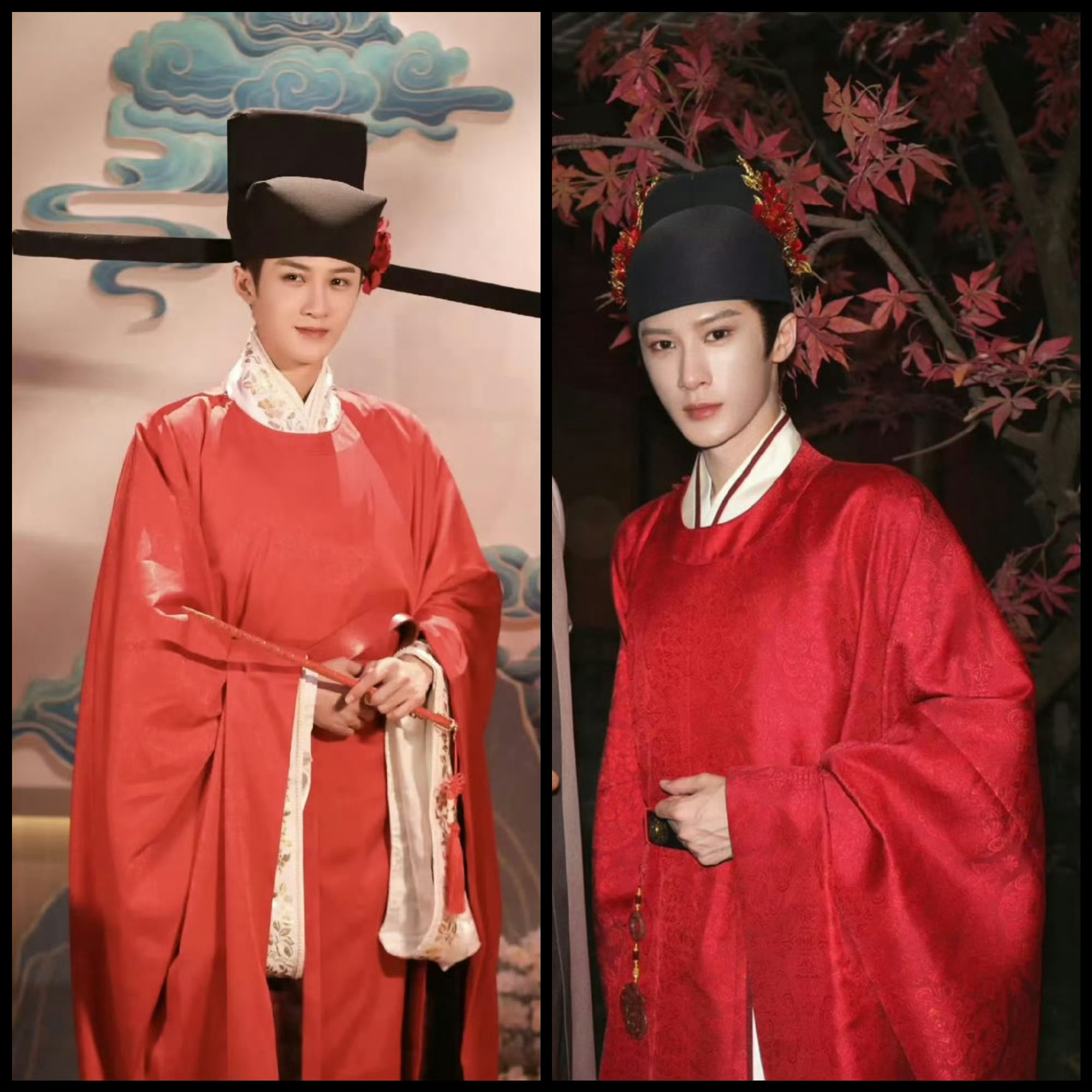 哥哥穿红衣服真的特别好看