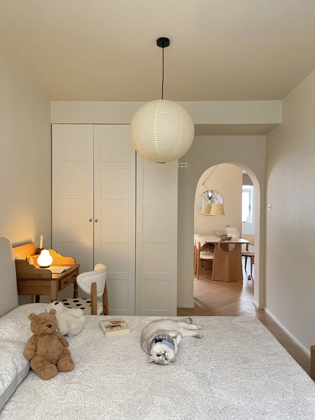 有小猫的卧室，好看好睡，清爽又干净～