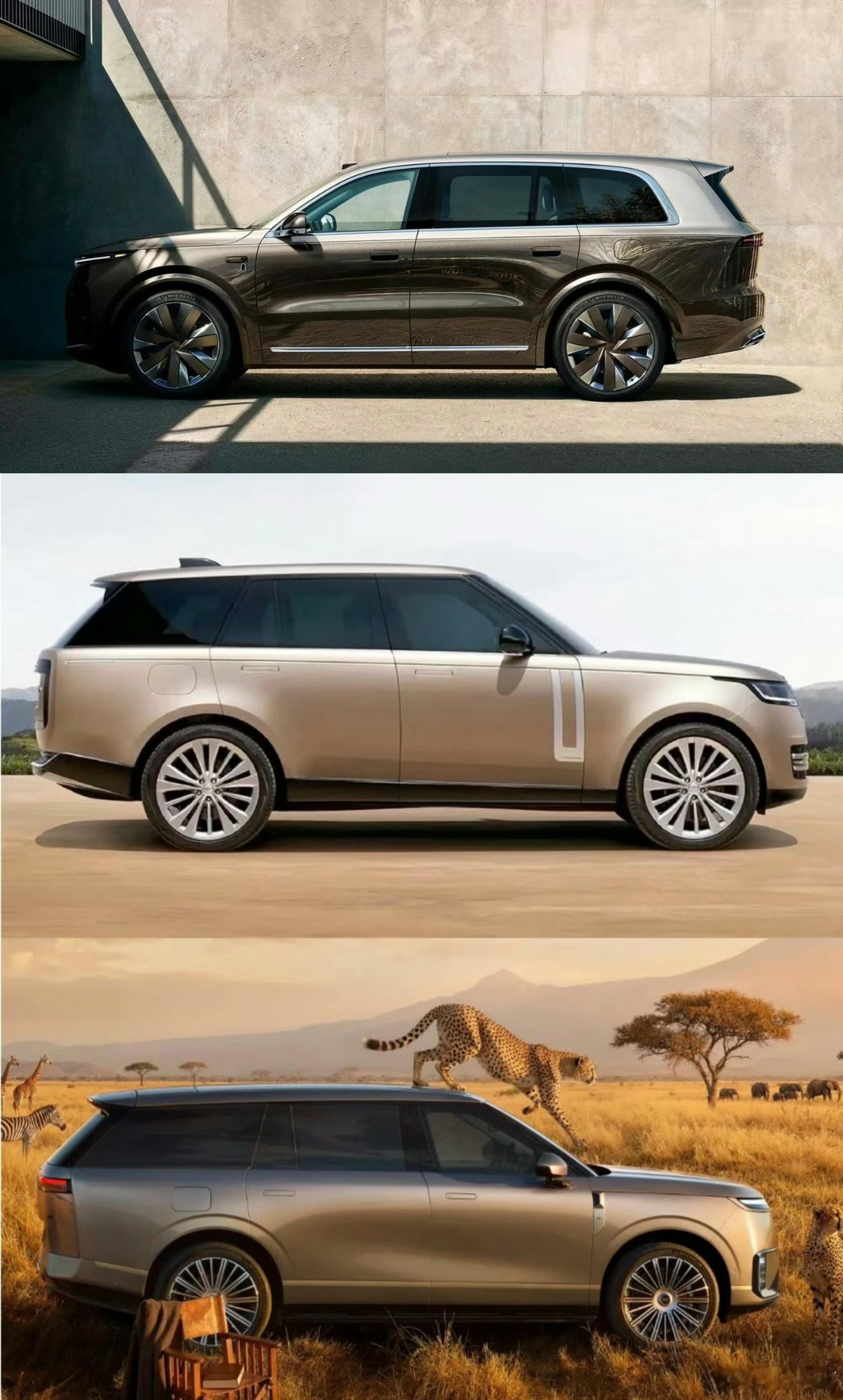 上面是理想L9 Livis中间是路虎揽胜下面是小鹏GX三选一，哪款车最霸气？