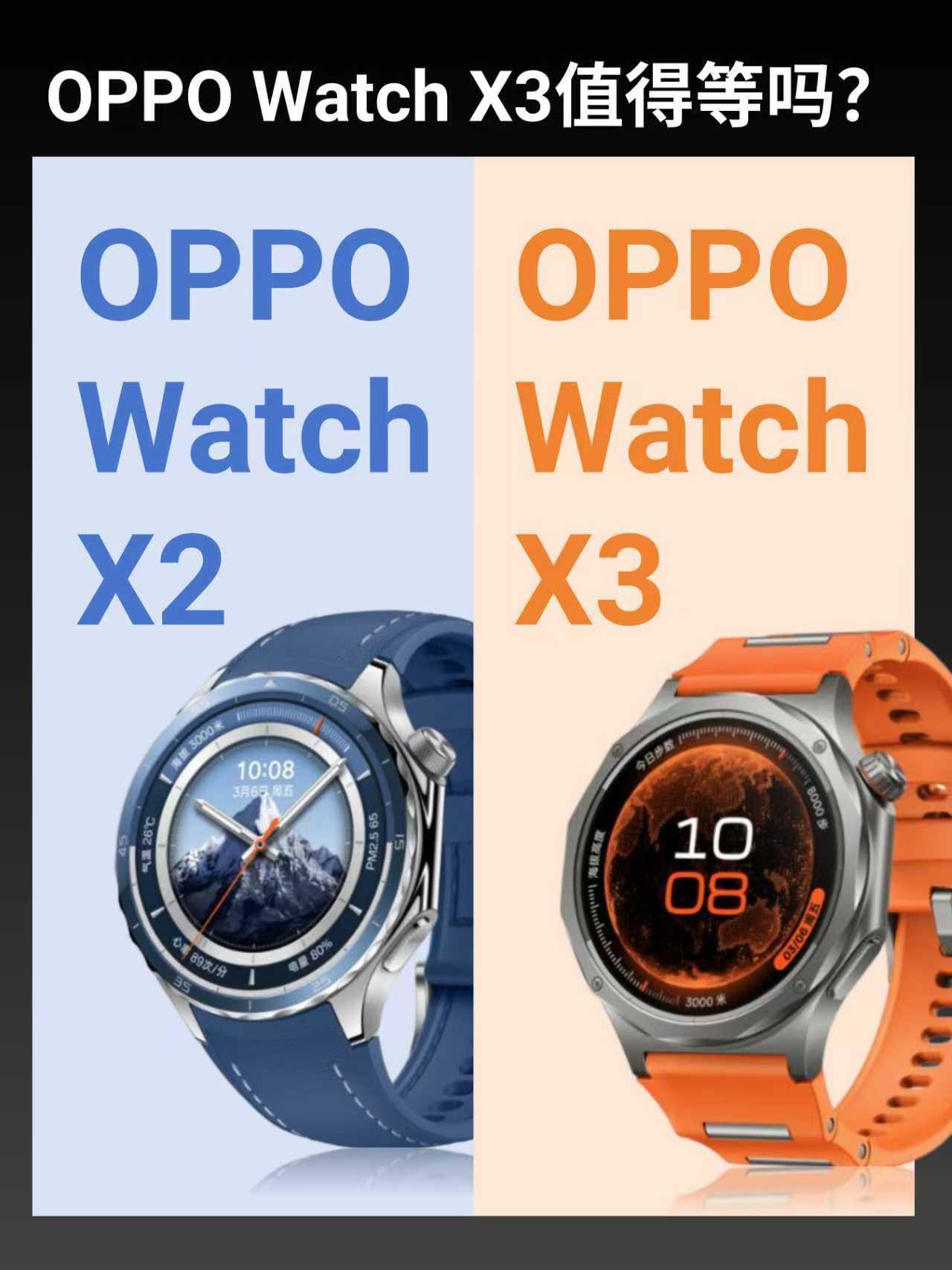 OPPO Watch X3对比X2，升级太炸裂了！

整理汇总完OPPO Wat