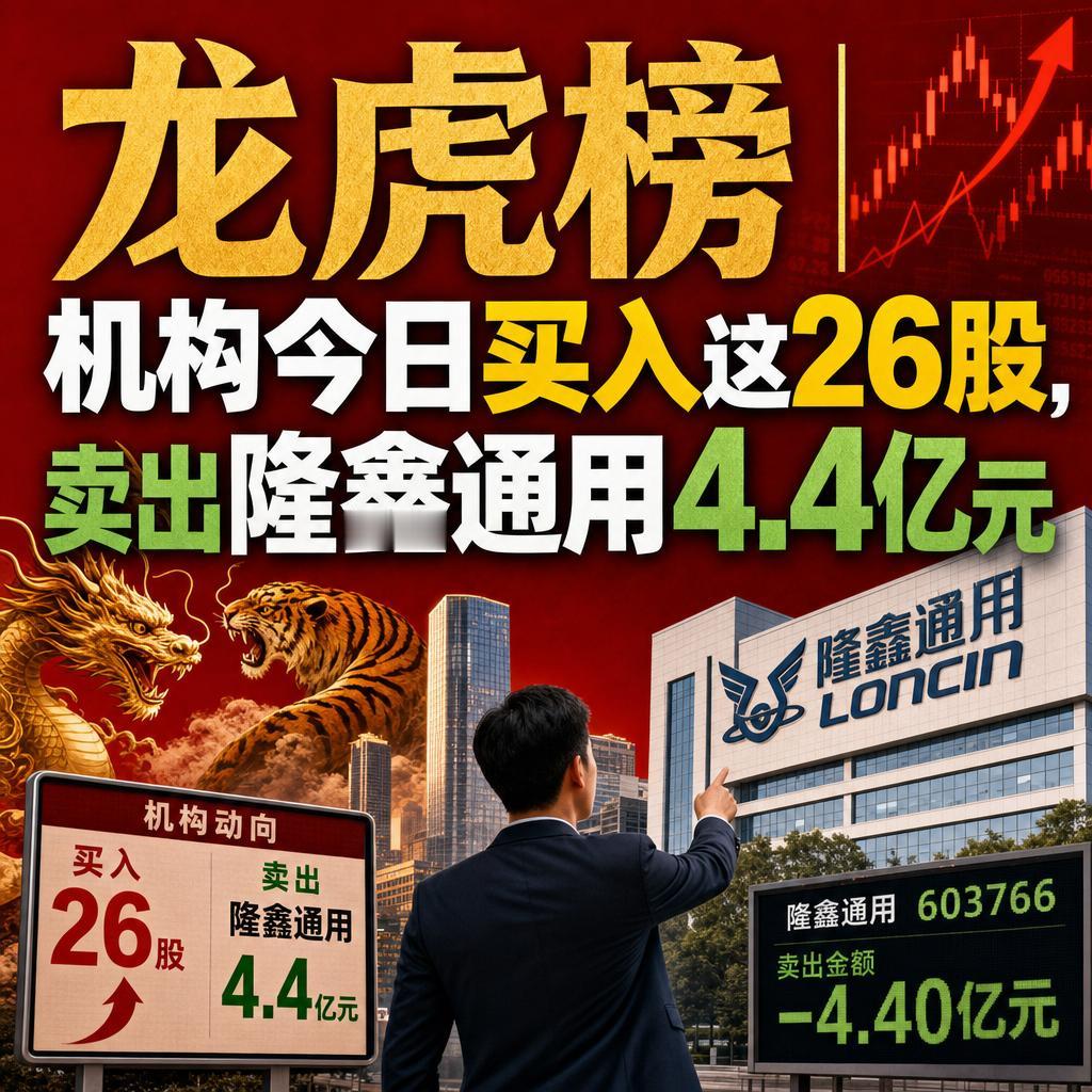 机构今日狂买光库科技12.83亿，却把隆鑫通用砸出4.4亿大单！
这份6月16日