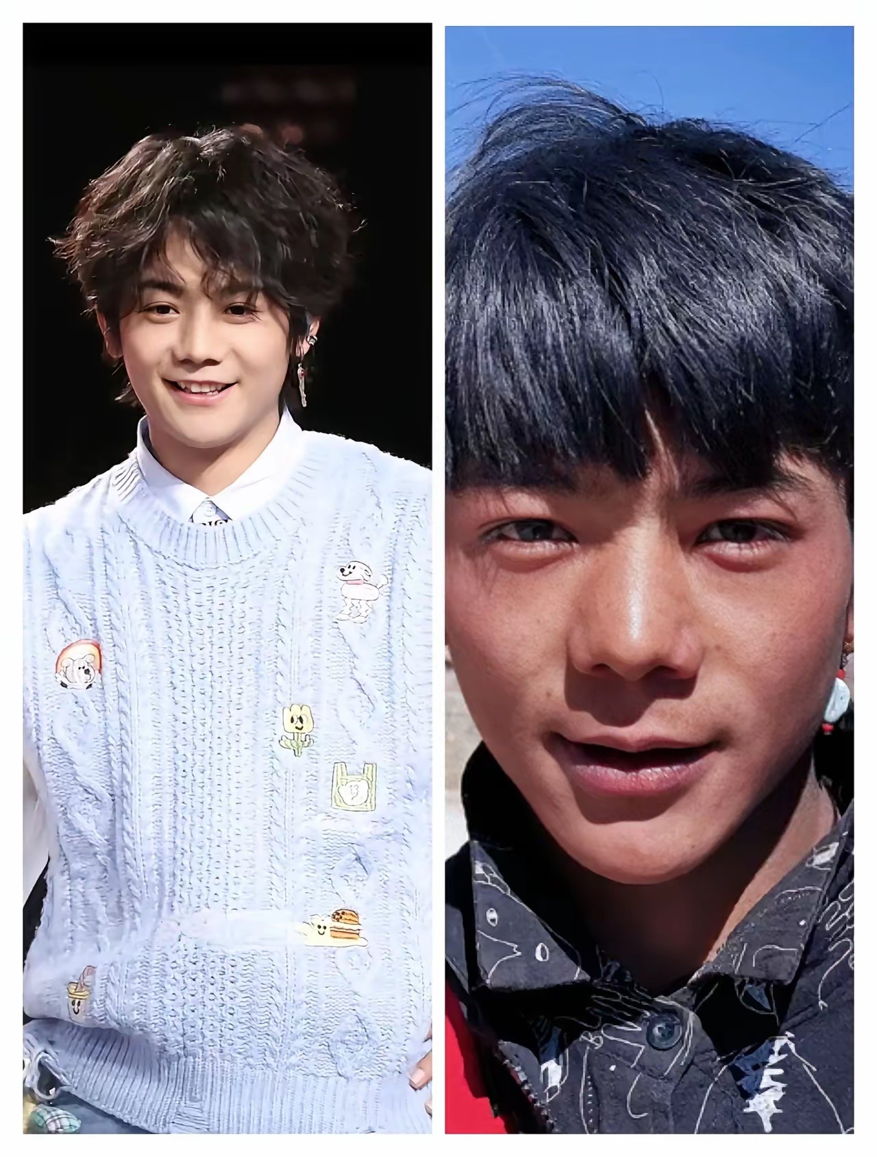 丁真原本古铜色的粗糙皮肤居然变成了溜光水滑的牛奶肌!漂亮是漂亮了，但野性美却没了