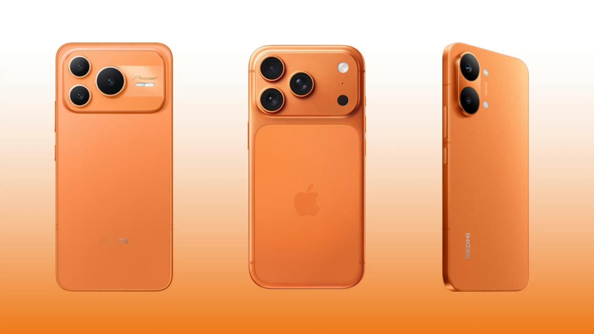 不是都说橙色丑吗？怎么苹果一出这个配色又跟上了，跟就算了，还都是用在自家的低端机