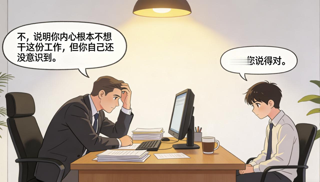 新来的实习生做事毛躁，交给他的合同总是有错别字。
经理忍了三个月，终于忍不住把他