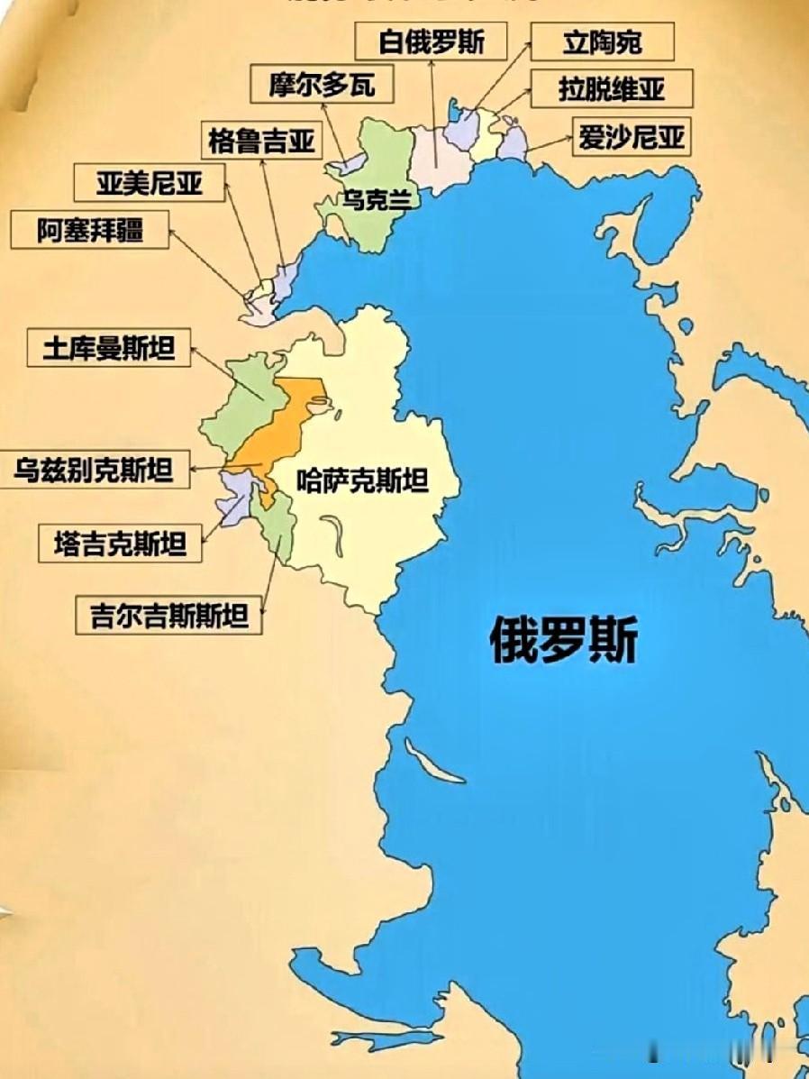 欧洲、亚洲板块及高加索地区，那14个从前苏联分裂出来的国家，长期处于紧张不安的状