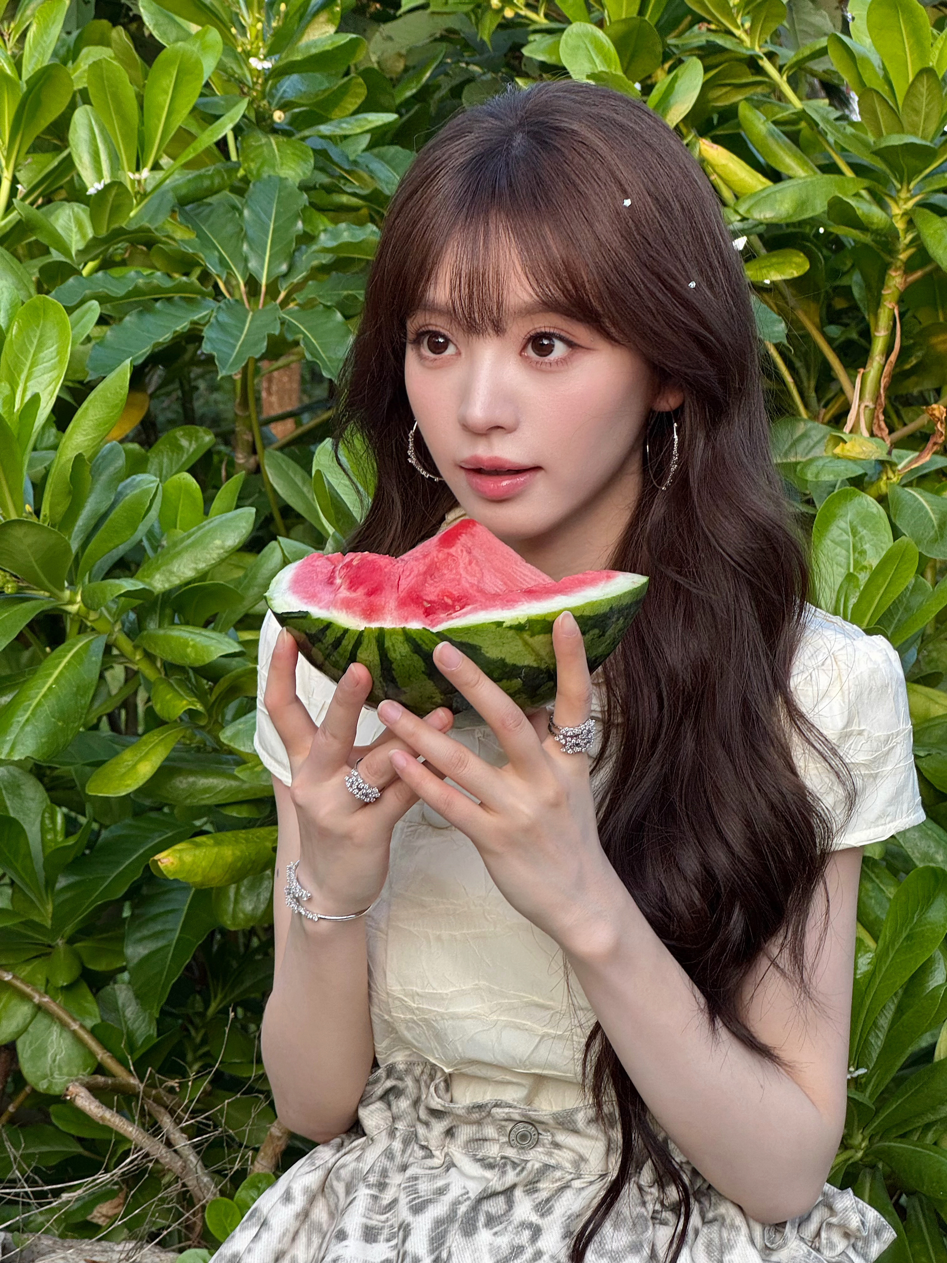 夏天 西瓜 田曦薇好美好的三个词 接到了田曦薇的星星