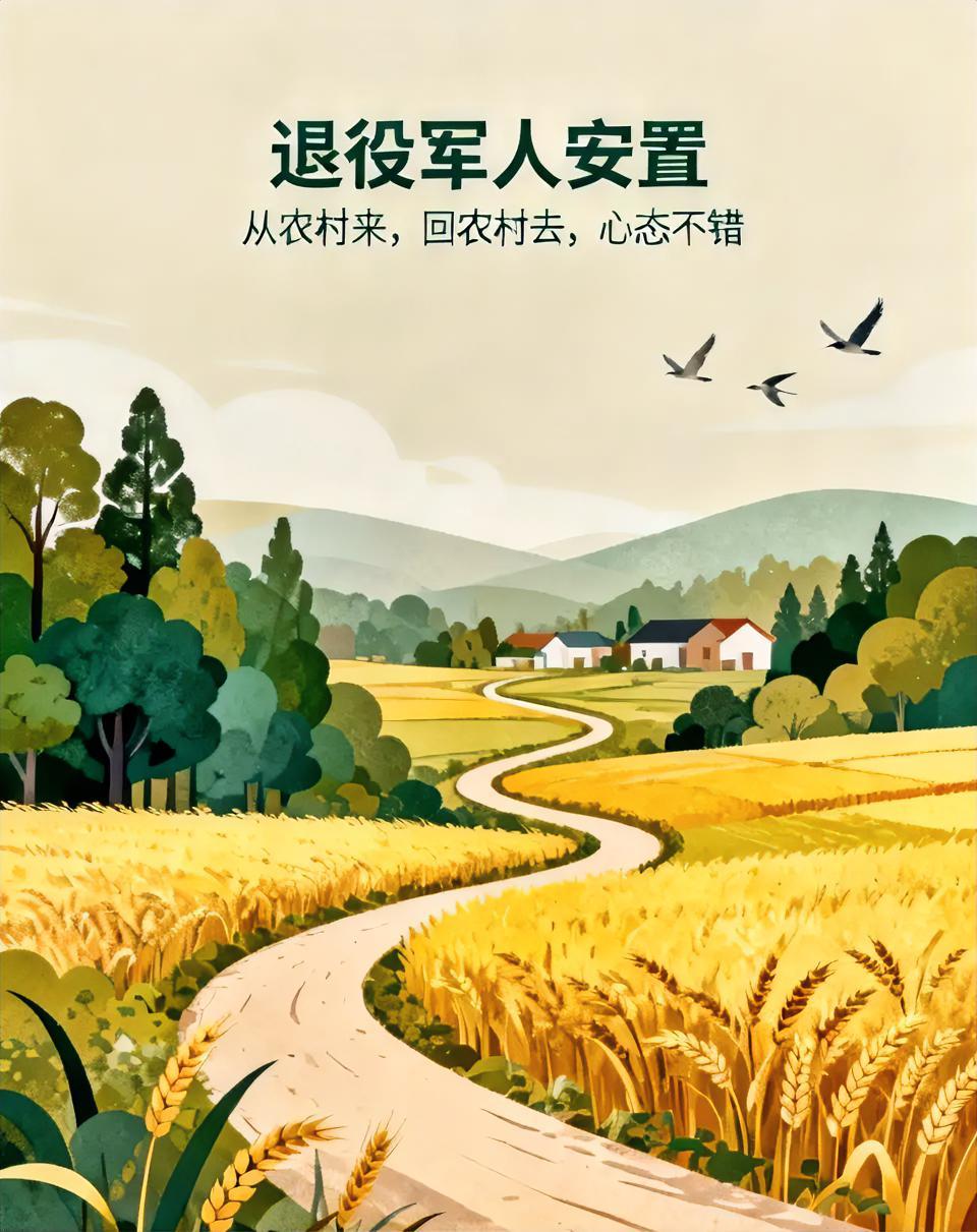 说从农村去当兵的，退役后还是回农村。//@有趣的咖啡wc:心态不错👍退役军人的