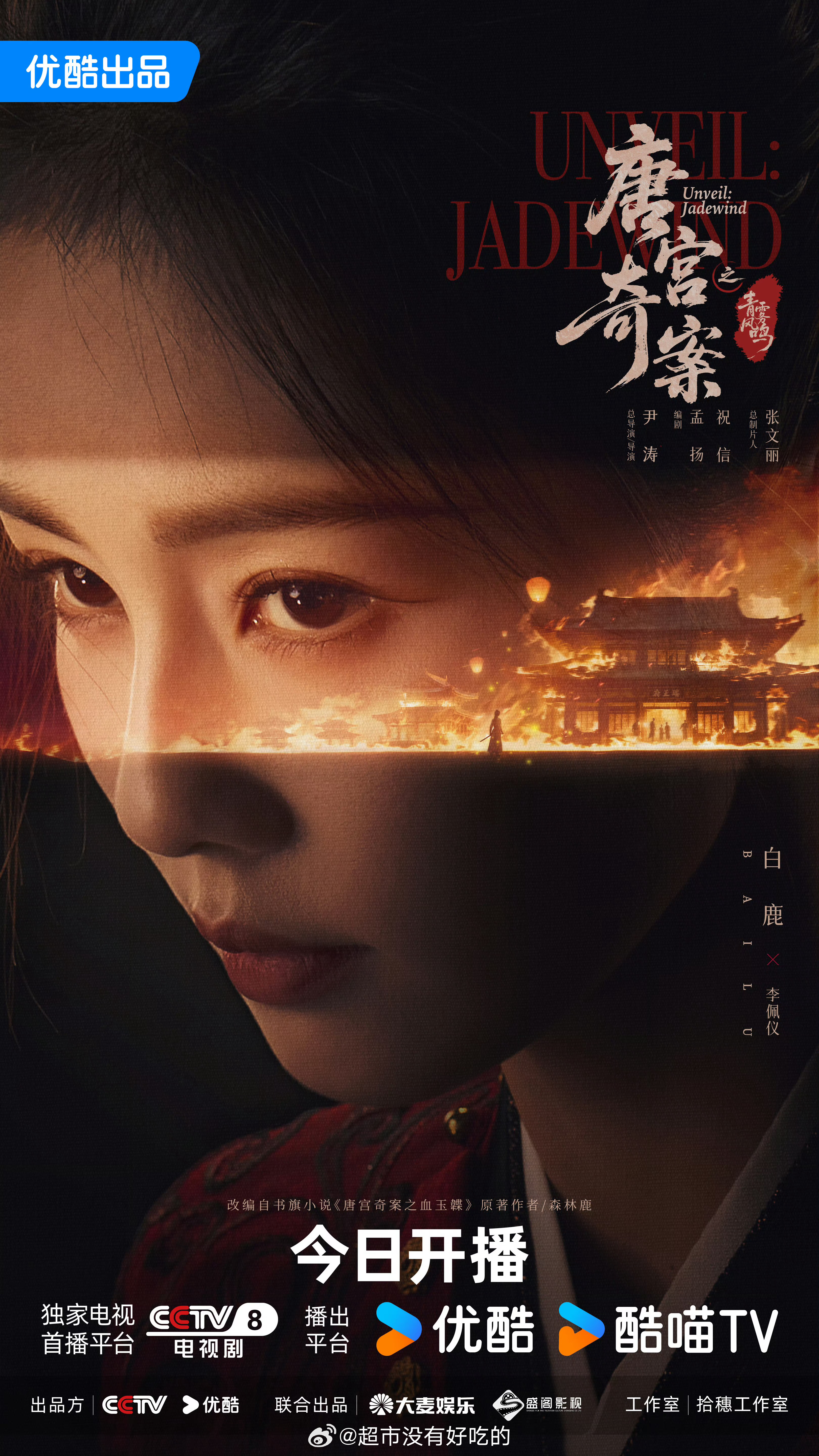 白鹿唐宫奇案今日开播，李佩仪今晚见 